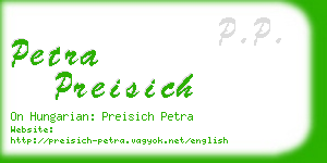 petra preisich business card